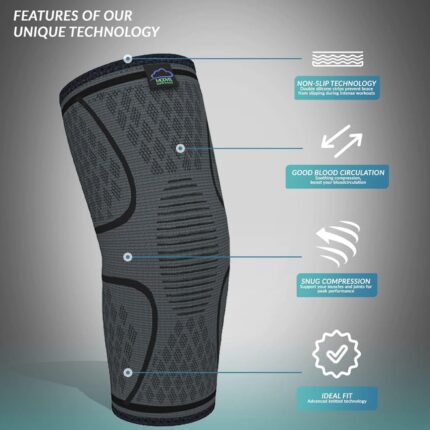 1 PIECE - Knee Support Compression Sleeve Knee Pad, Arthritis Wrap Pad, ACL, Running, Pain Relief, Injury Recovery,