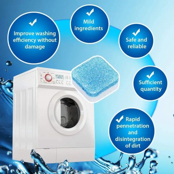 2 Pcs Washing machine detergent cleaner deep cleaning tablets