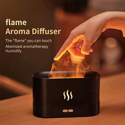 Flame Humidifier And Aroma Diffuser Realistic Flame